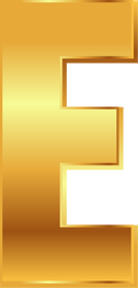 3D Gold Letter E