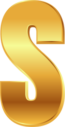 3D Gold Letter S